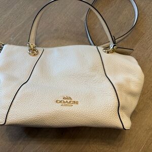 Coach Ivory Leather Shoulder Bag